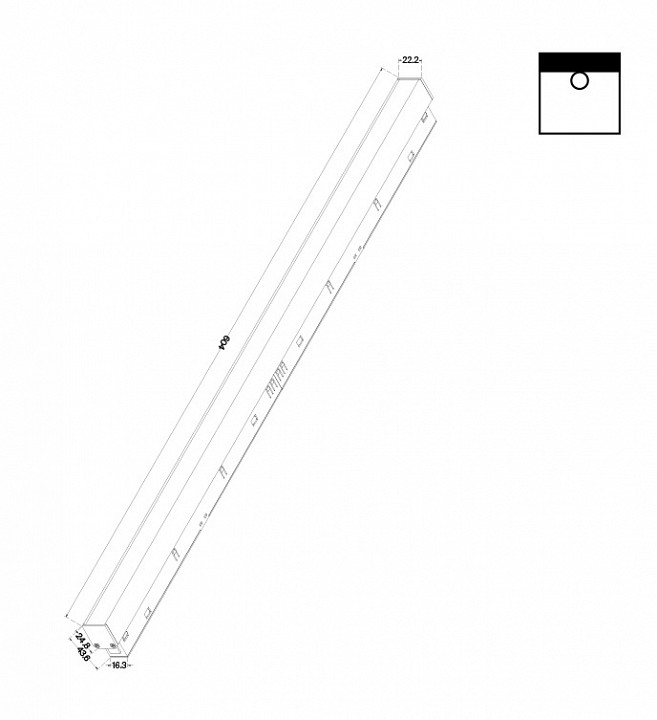 Встраиваемый светильник Maytoni Basis TR030-2-24W3K-B