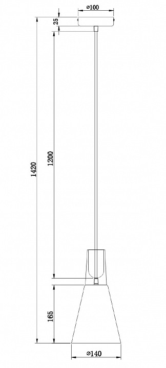 Подвесной светильник Maytoni Bicones P359-PL-140-C