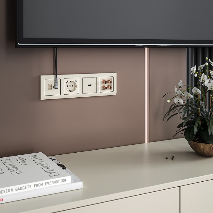 Розетка с заземлением, шторками и 2хUSB, без рамки Werkel слоновая кость W1171703
