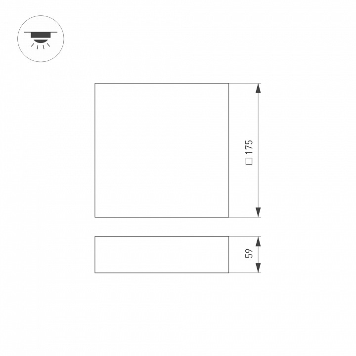 Накладной светильник Arlight QUADRO 040925