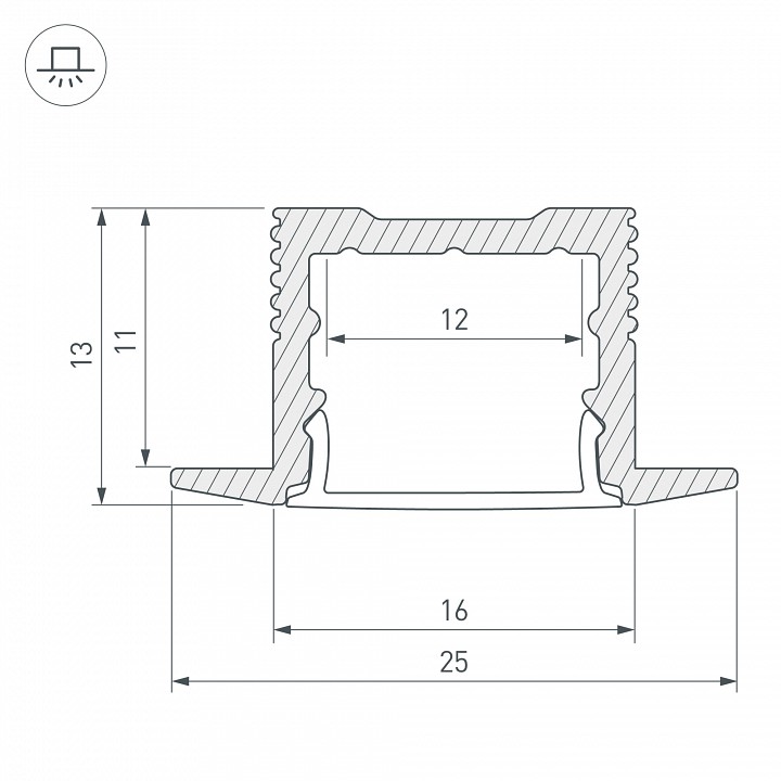 Профиль встраиваемый Arlight SL-SLIM 036040
