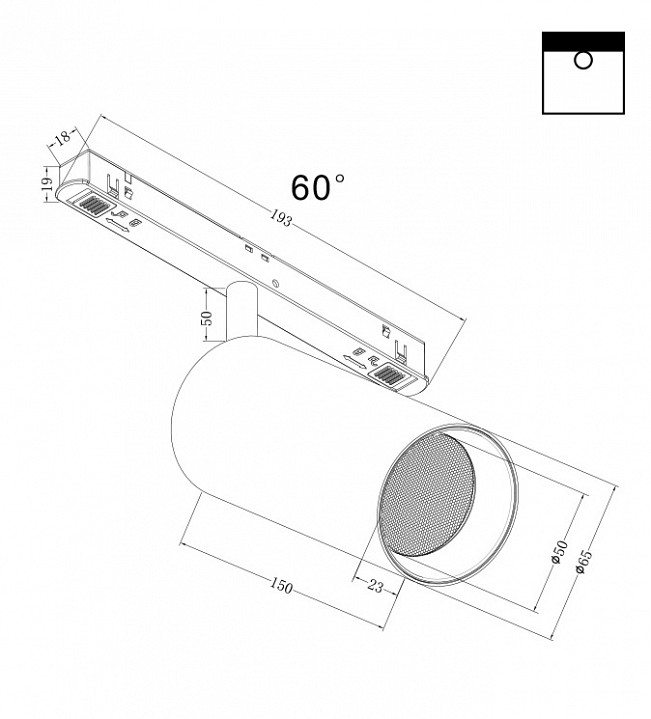 Светильник на штанге Maytoni Focus LED TR032-2-20W4K-W-B
