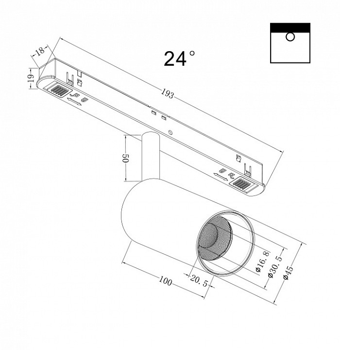 Светильник на штанге Maytoni Focus LED TR032-2-5W3K-S-B