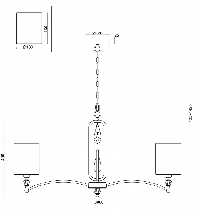 Подвесная люстра Freya Riverside FR1007PL-08BS