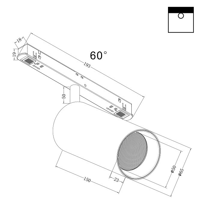 Светильник на штанге Maytoni Focus LED TR032-2-20W3K-W-B