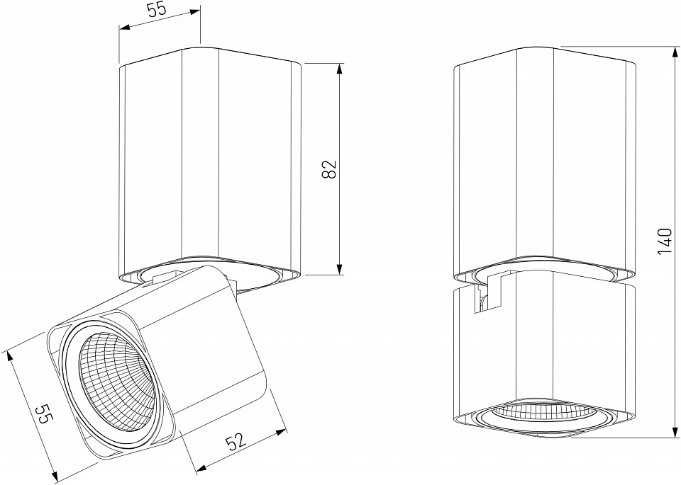 Накладной светильник Elektrostandard Cubus a063682