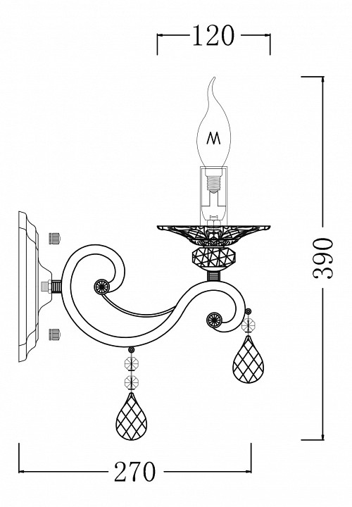 Бра Maytoni Grace ARM247-01-G