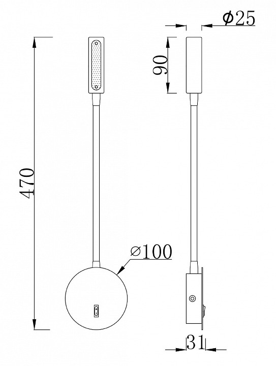 Бра Maytoni Stem C035WL-L3W3K