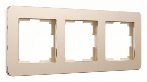 Рамка на 3 поста Werkel Platinum шампань W0032611