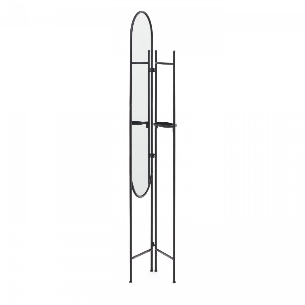 Перегородка с зеркалом Vaniria черный металл 82 x 183 cm