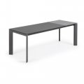 Стол Atta 160 (220) x90 антрацит, темно-серый, стекло