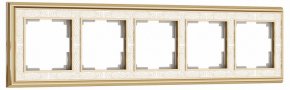Рамка на 5 постов Werkel золото/белый W0051429