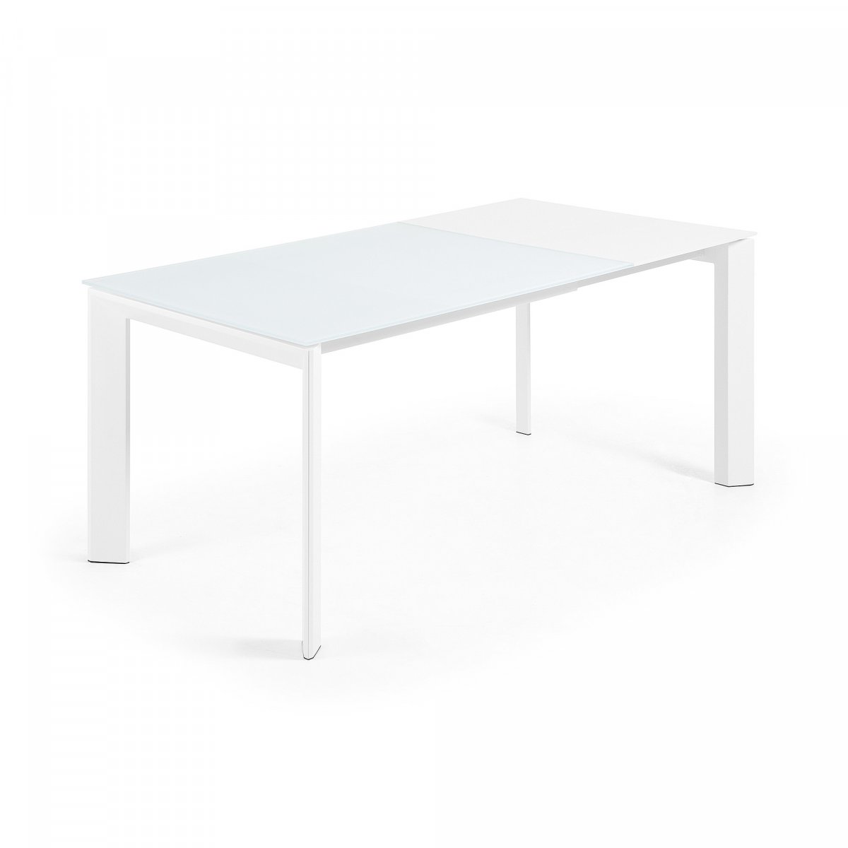 Стол обеденный Atta 120(180)x80 белое стекло